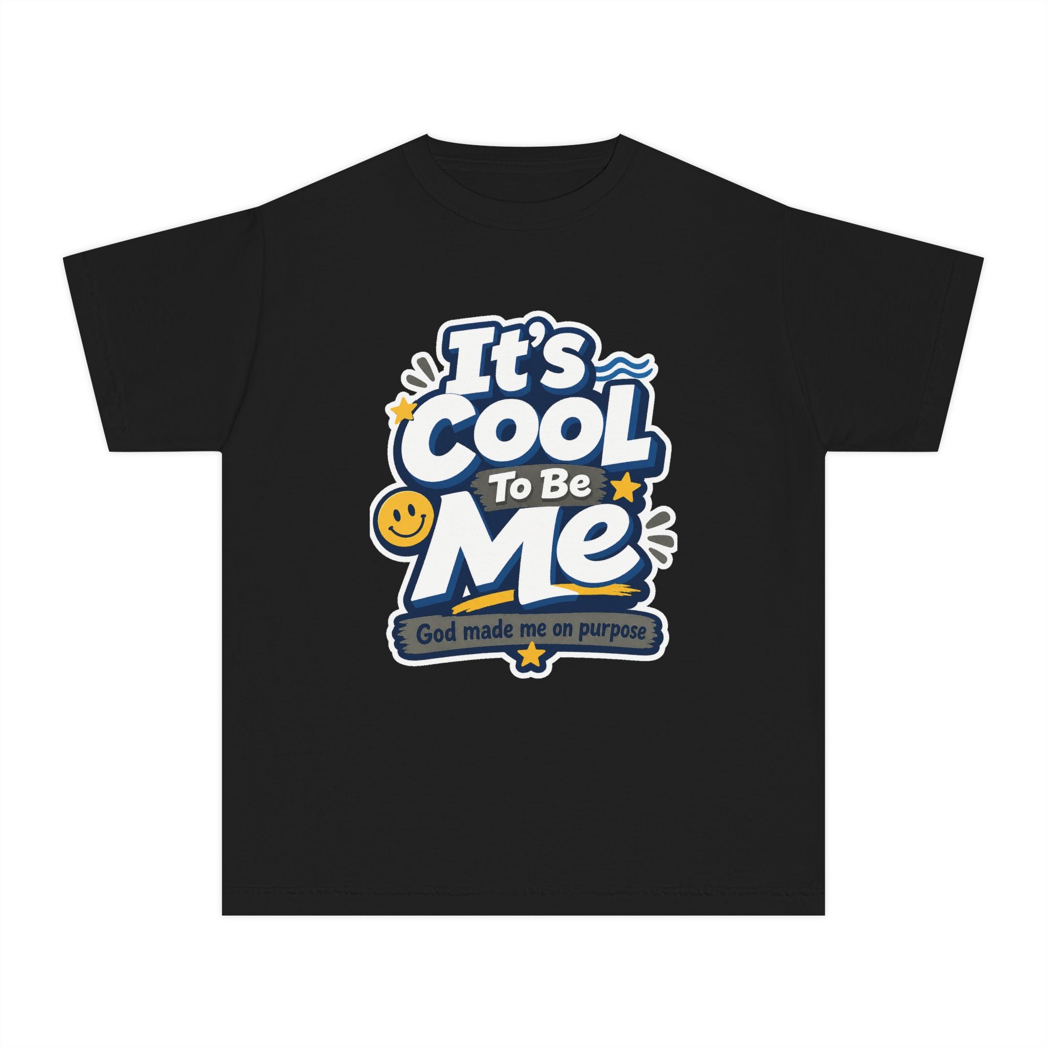 Youth Tee — "It's Cool To Be Me" Positive Faith Graphic