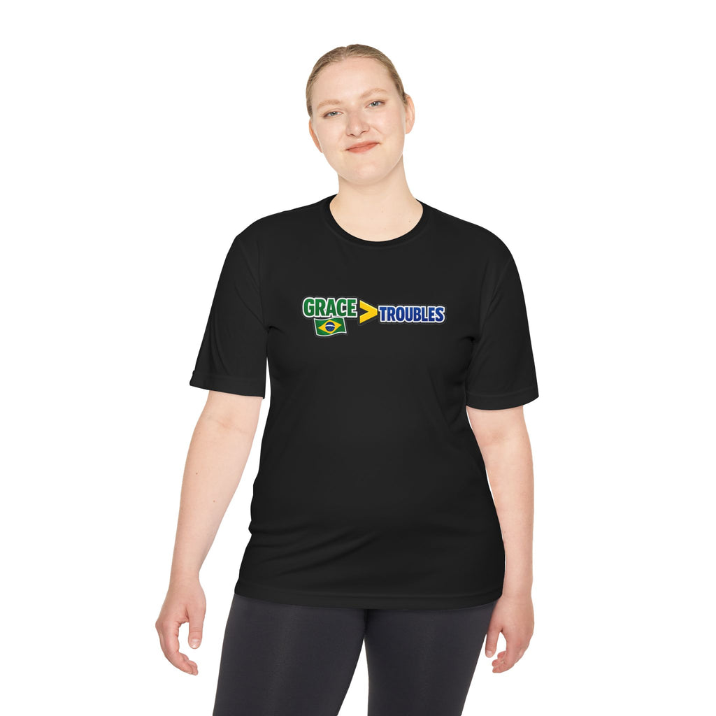 Grace Over Troubles Brazil Colors Tee | Soccer Fan Shirt