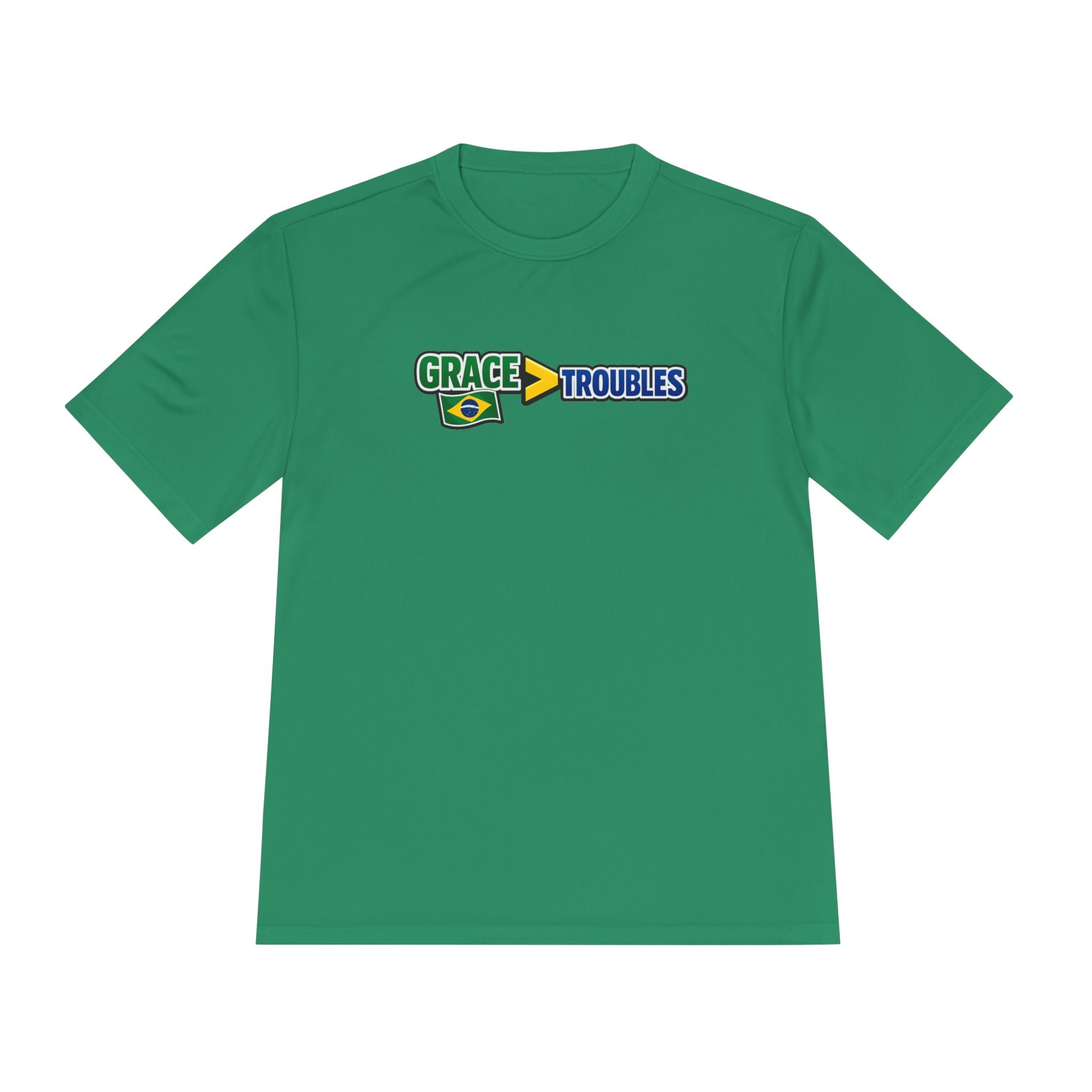 Grace Over Troubles Brazil Colors Tee | Soccer Fan Shirt