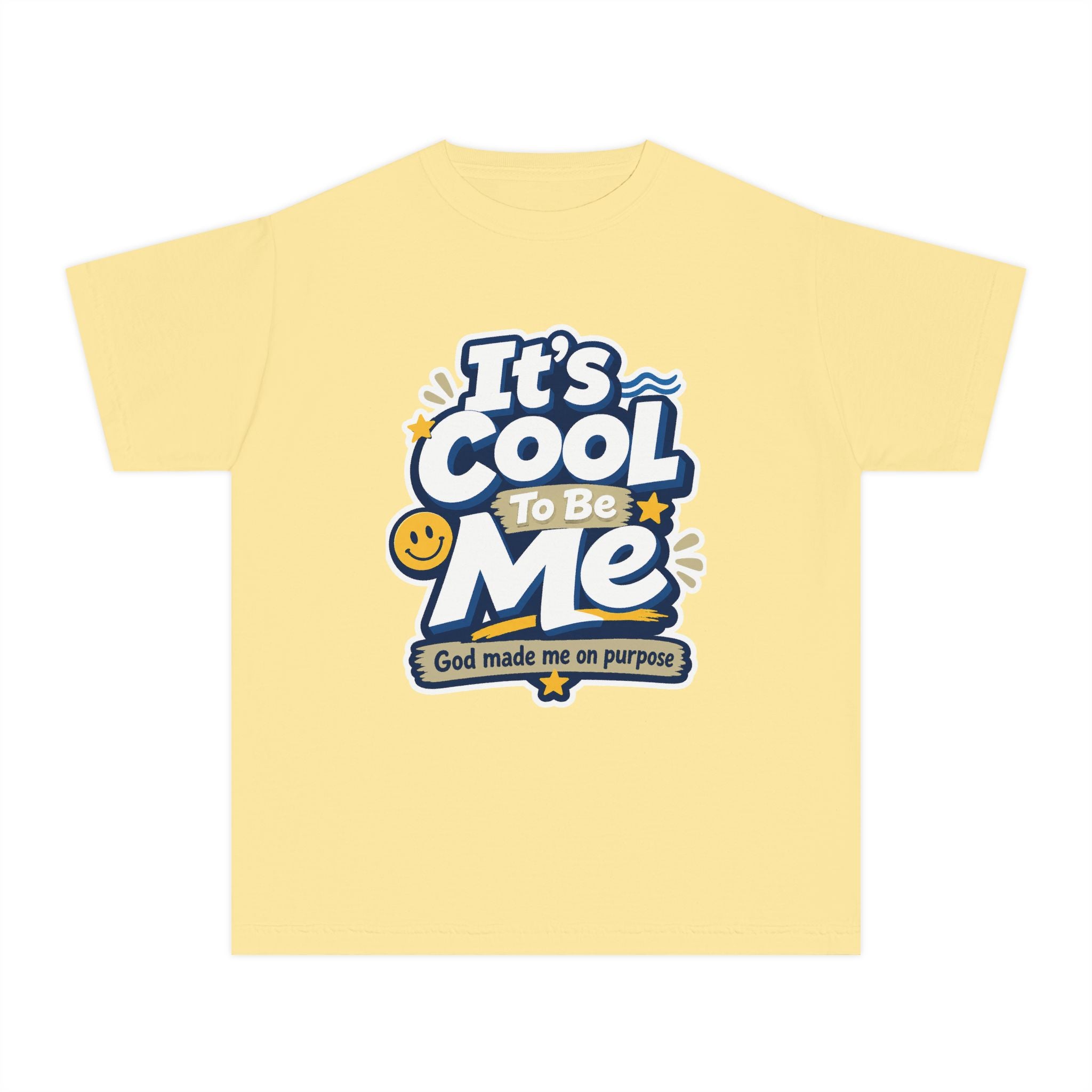 Youth Tee — "It's Cool To Be Me" Positive Faith Graphic