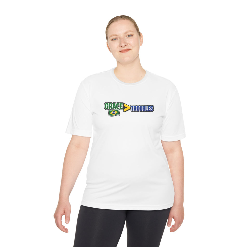 Grace Over Troubles Brazil Colors Tee | Soccer Fan Shirt