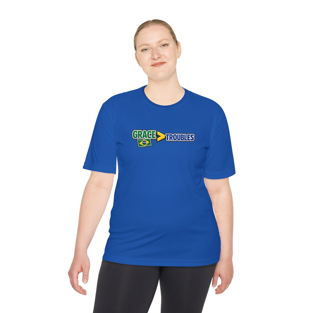 Grace Over Troubles Brazil Colors Tee | Soccer Fan Shirt
