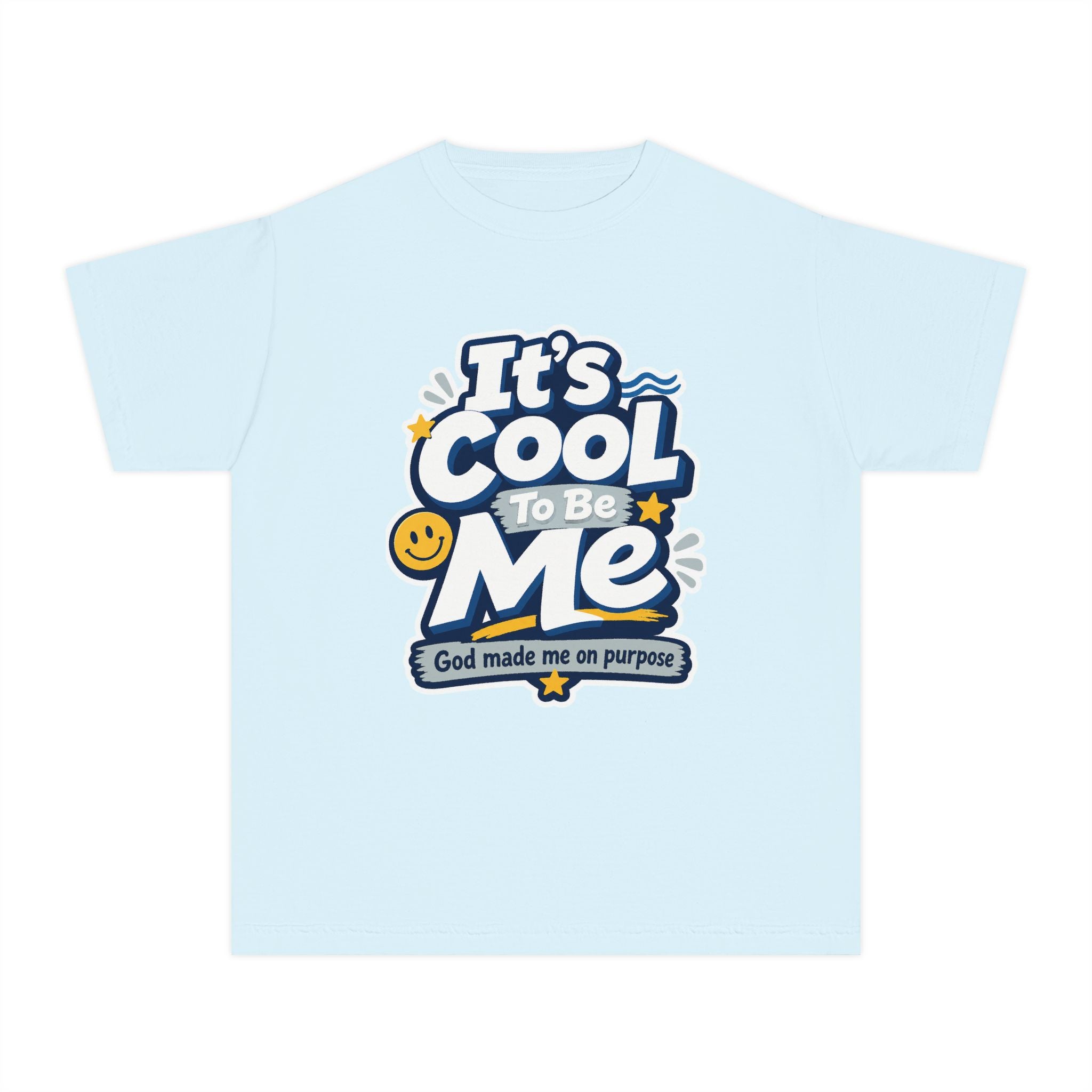 Youth Tee — "It's Cool To Be Me" Positive Faith Graphic