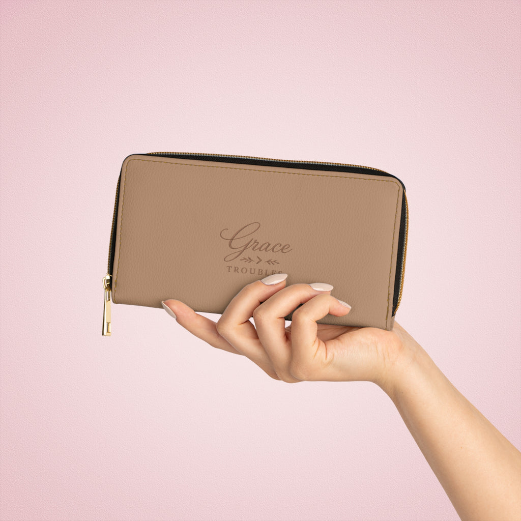 Carry It With Purpose – Faux Leather Zipper Wallet