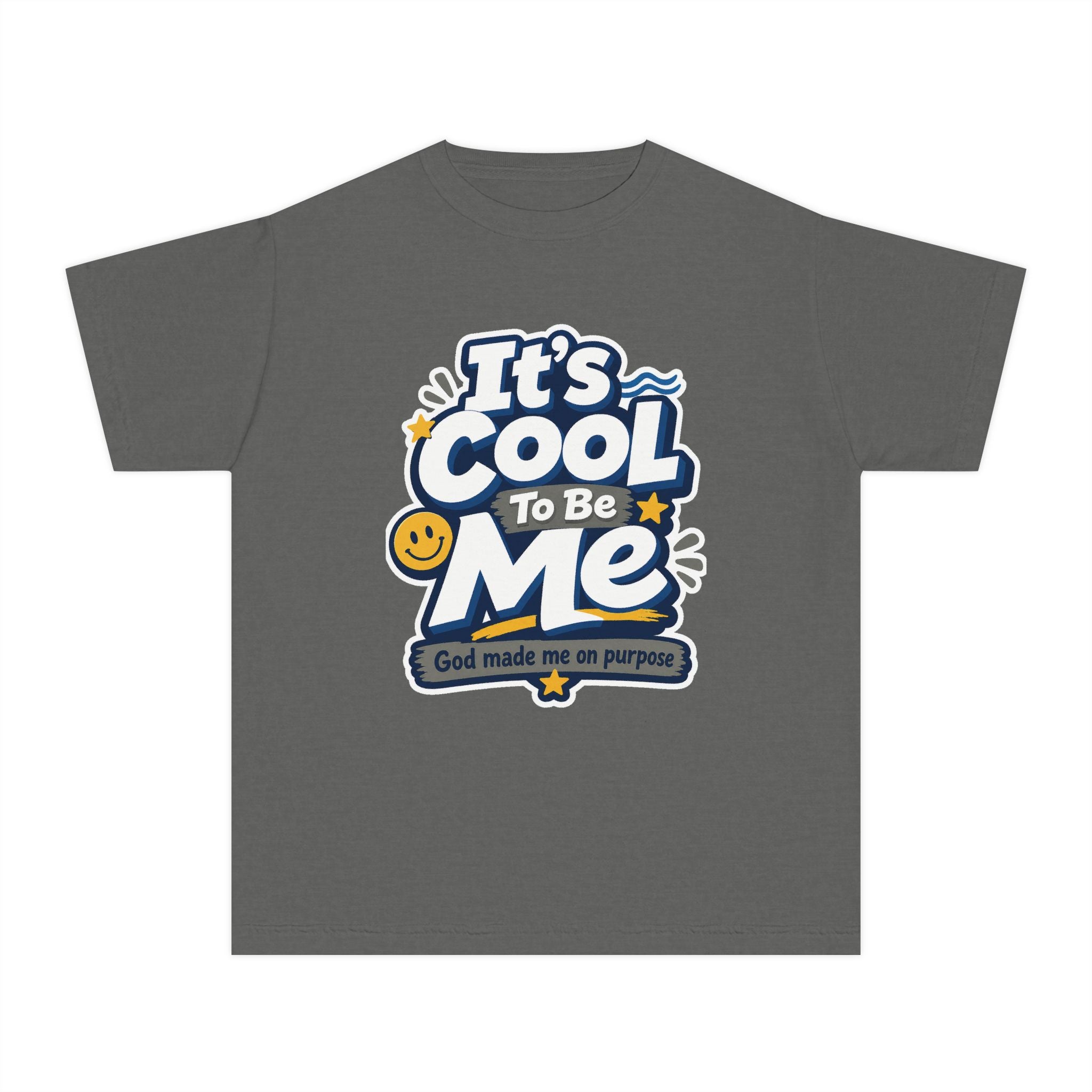Youth Tee — "It's Cool To Be Me" Positive Faith Graphic