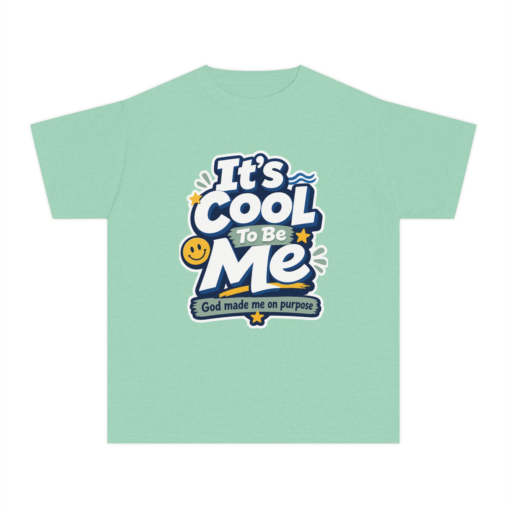 Youth Tee — "It's Cool To Be Me" Positive Faith Graphic