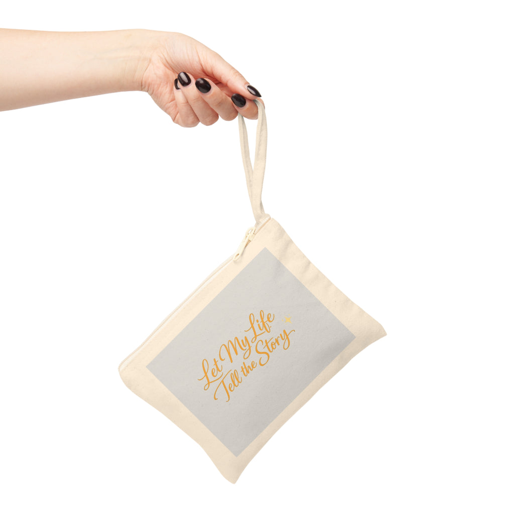 Let My Life Tell the Story Wristlet – Faith Zipper Pouch
