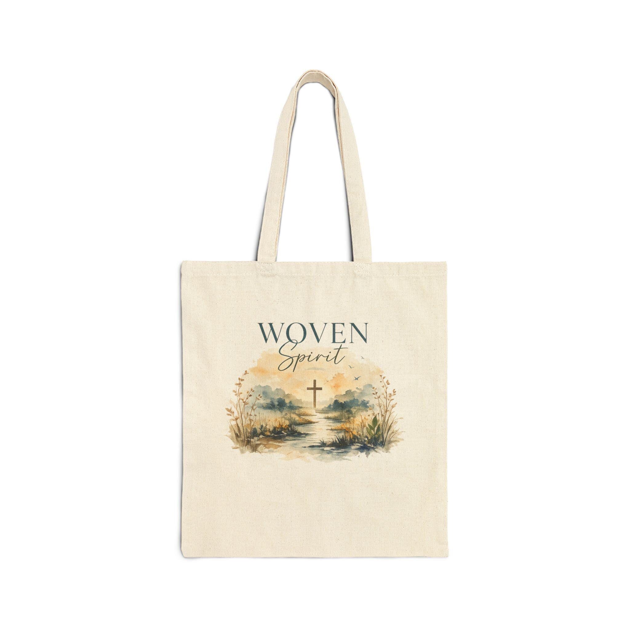 Inspirational Tote Bag | Canvas Scripture Art