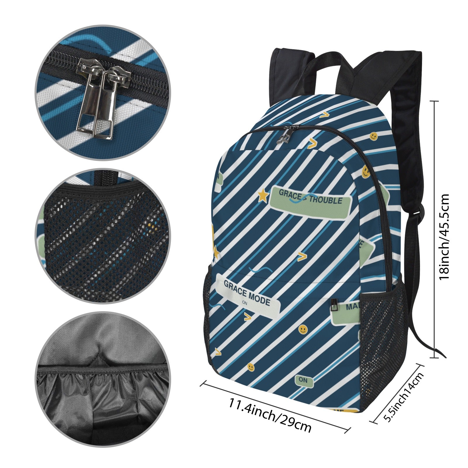 Blue Horizon Geometric Everyday Backpack