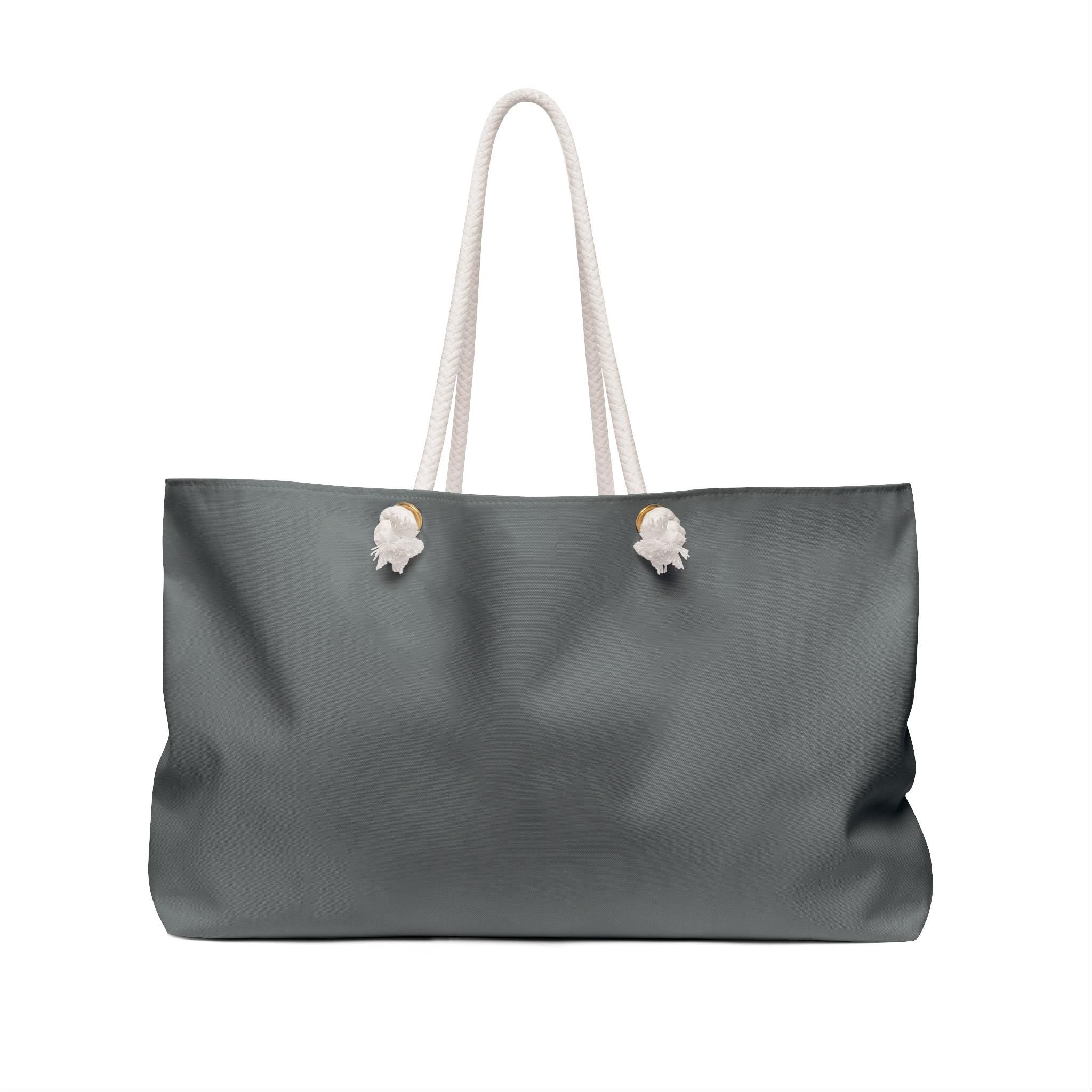 Weekender Tote Bag: 100% Spun Polyester, Rope Handles (24" x 13")