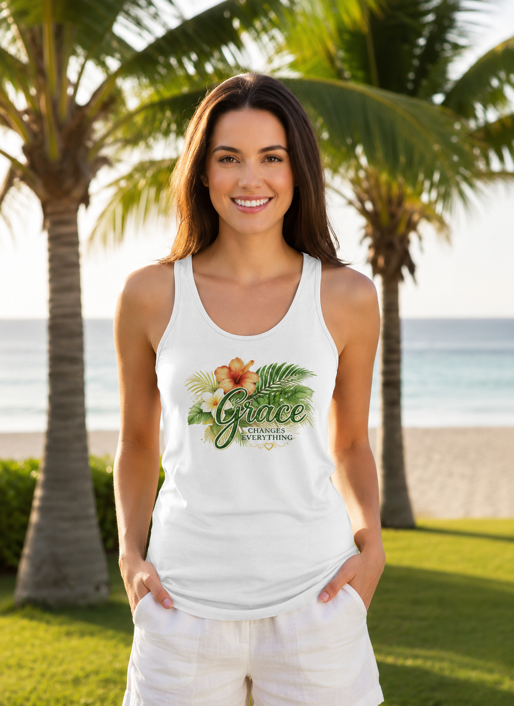 Grace Changes Everything Tropical Tank Top